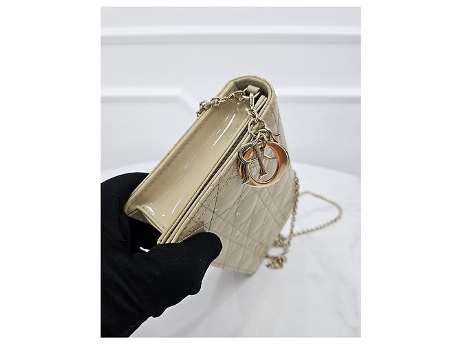 Dior Pouch a catena Lady Patent Cannage - vista 7