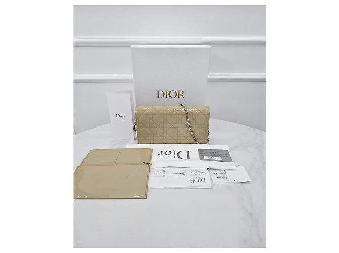 Dior Pouch a catena Lady Patent Cannage - vista 9