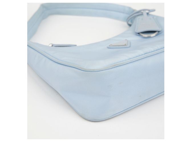 Prada Borsa Hobo Re-Edition Re-Nylon Sky - vista 12