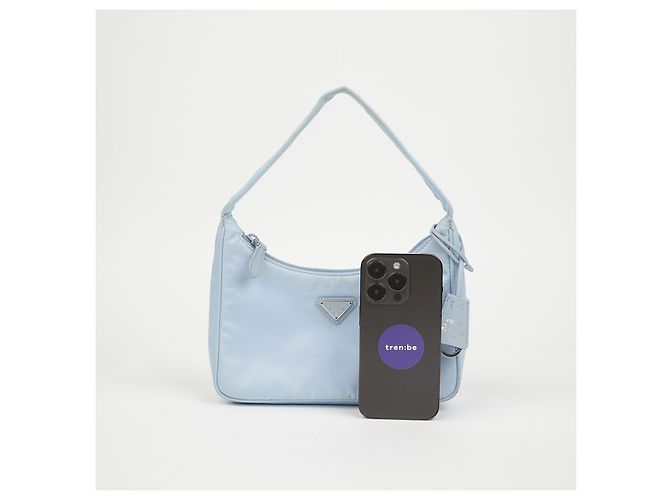 Prada Borsa Hobo Re-Edition Re-Nylon Sky - vista 17