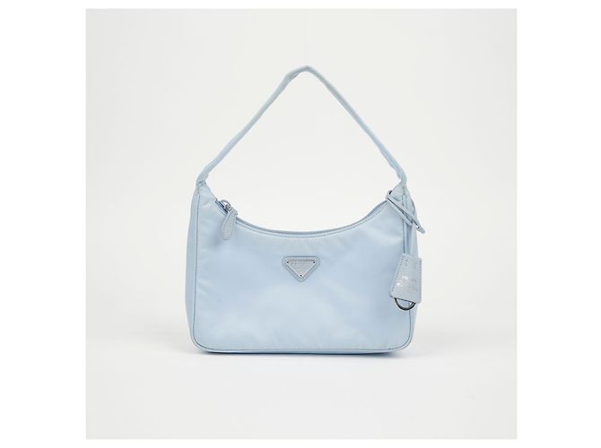 Prada Borsa Hobo Re-Edition Re-Nylon Sky - vista 2