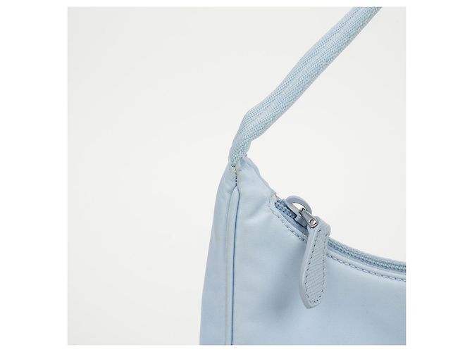 Prada Borsa Hobo Re-Edition Re-Nylon Sky - vista 4