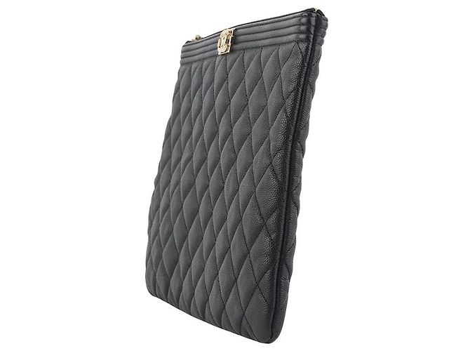 Chanel Borsa a pochette Boy Caviar Gold New Medium - vista 2