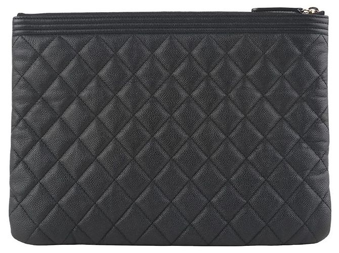 Chanel Borsa a pochette Boy Caviar Gold New Medium - vista 3