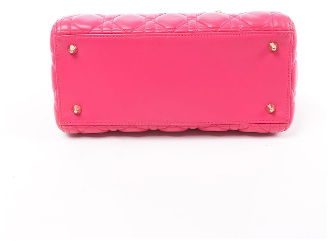 Christian Dior Lady Dior Medium Cannage Leather 2Way Handbag in Pink - vista 8