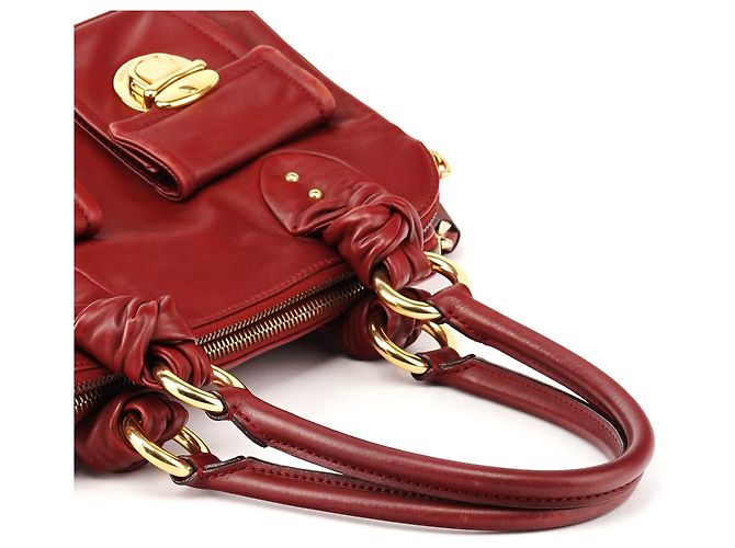 Marc Jacobs Borsa Tote Multi-tasche Blake in Pelle Burgundy - vista 10