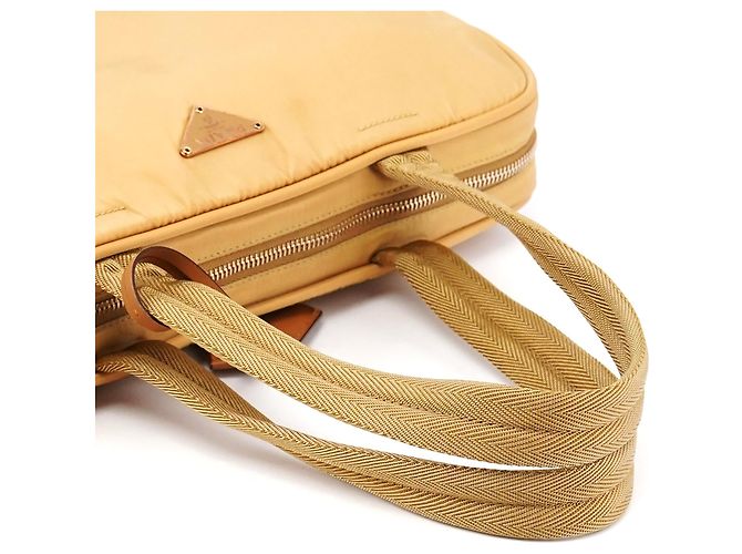 Prada Borsa Bowling BR0140 Beige Tessuto Sport - vista 11