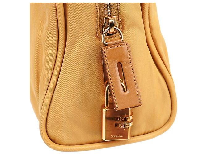Prada Borsa Bowling BR0140 Beige Tessuto Sport - vista 7