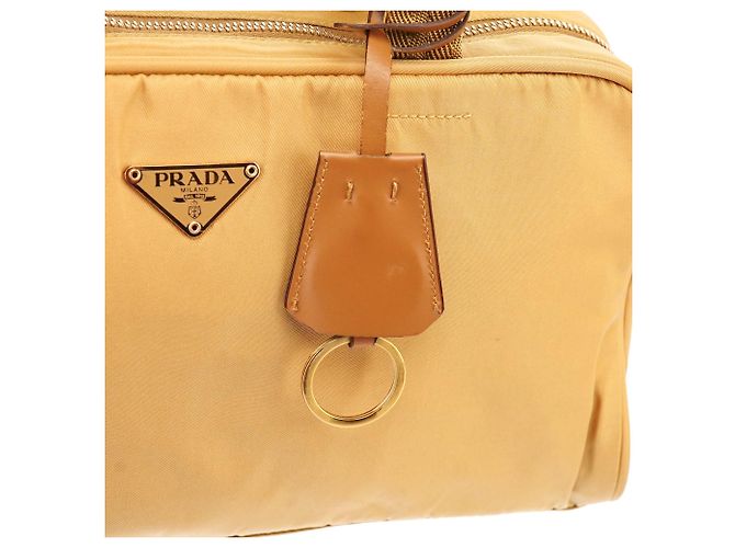 Prada Borsa Bowling BR0140 Beige Tessuto Sport - vista 8
