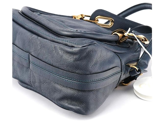 Chloé Borsa 2-Way Paraty in pelle Navy - vista 11
