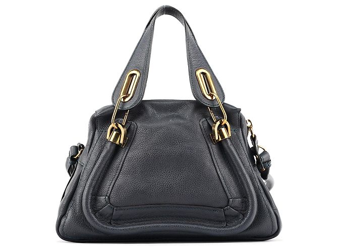 Chloé Borsa 2-Way Paraty in pelle Navy - vista 3