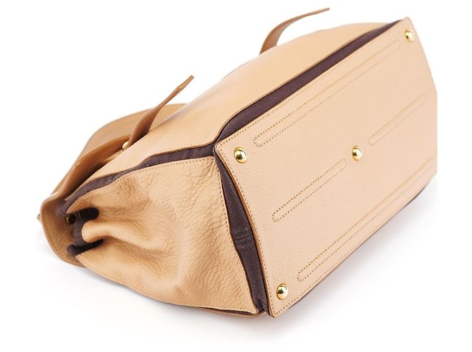 Yves Saint Laurent Borsa 2-Way Muse Two in pelle beige - vista 9