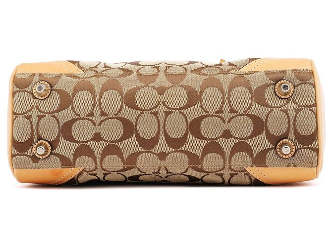 Coach Borsa Tote Hamptons Signature 8K06 Beige Tan - vista 4