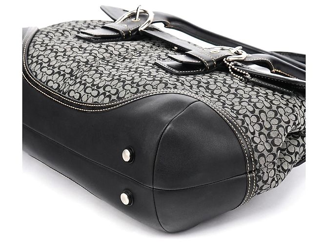 Coach Borsa Tote Soho Signature 7080 Grey Black - vista 11