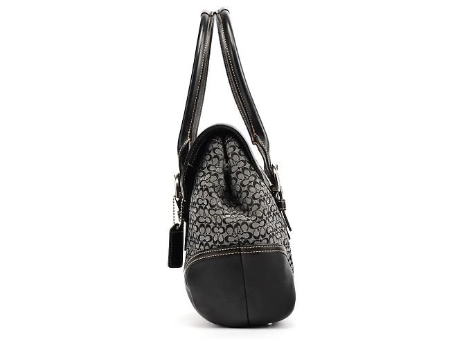 Coach Borsa Tote Soho Signature 7080 Grey Black - vista 2