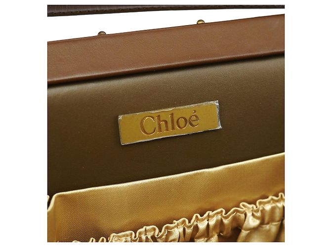 Chloé Mini borsa in pelle borchiata marrone - vista 12