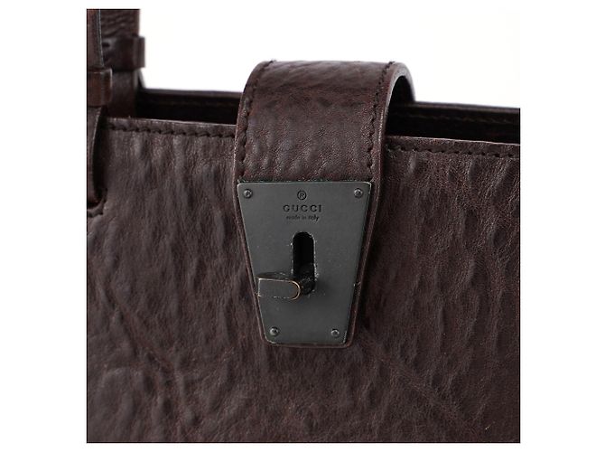 Gucci 2002 Brown Leather Turnlock Tote - Ansicht 5