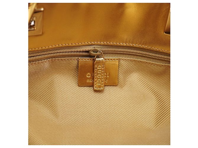 Gucci Borsa Tote Gold GG Canvas - vista 11