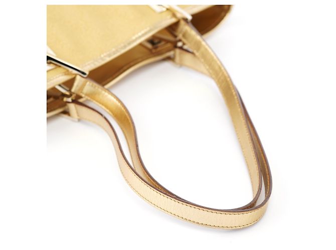 Gucci Borsa Tote Gold GG Canvas - vista 8