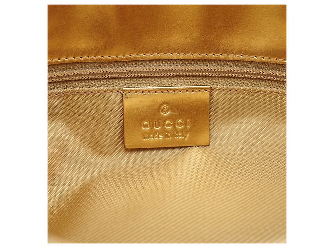 Gucci Borsa Tote Gold GG Canvas - vista 9