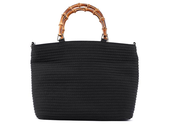 Bamboo Gucci Gesteppter Bambus-Tote in Schwarz - Ansicht 2