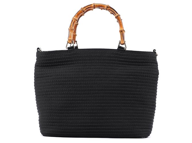 Bamboo Gucci Gesteppter Bambus-Tote in Schwarz - Ansicht 4