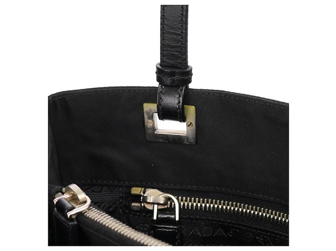 Prada Borsa Tote in nylon Tessuto nera - vista 14