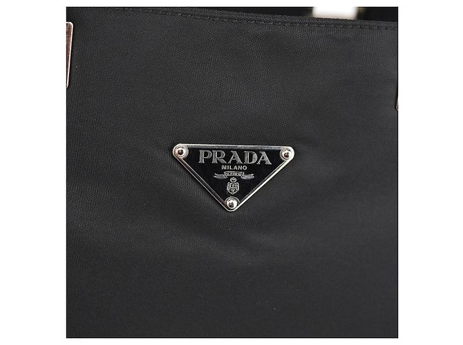 Prada Borsa Tote in nylon Tessuto nera - vista 5
