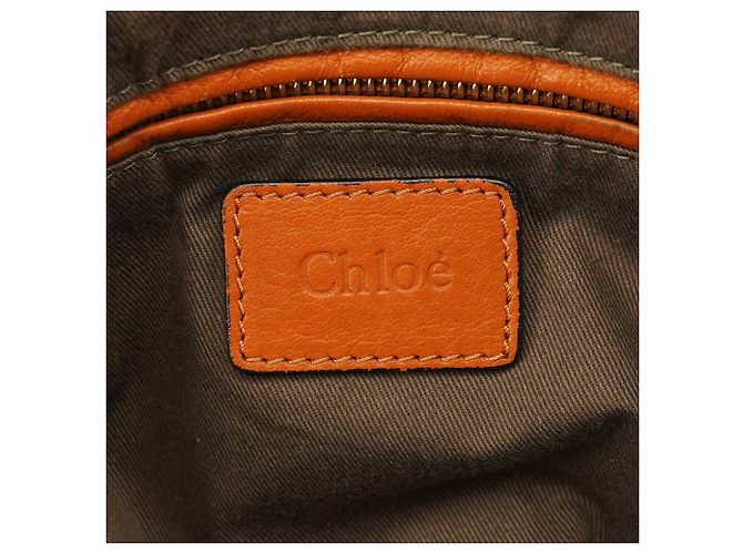 Chloé Borsa Marcie 2-Way in pelle arancione - vista 16
