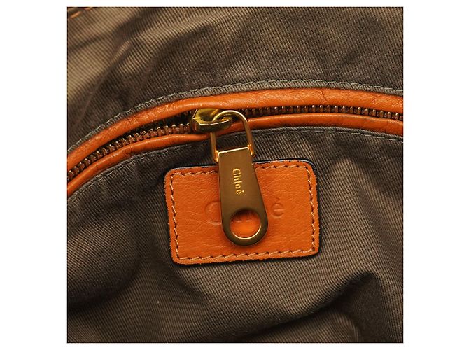 Chloé Borsa Marcie 2-Way in pelle arancione - vista 17