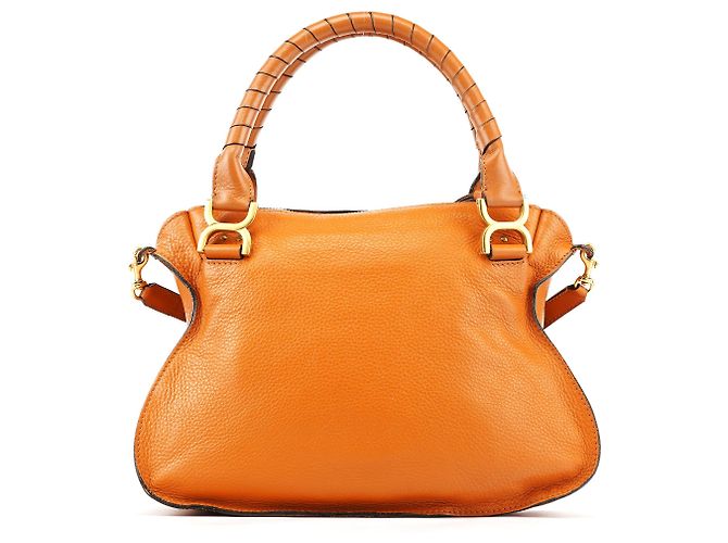 Chloé Borsa Marcie 2-Way in pelle arancione - vista 3
