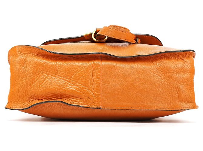 Chloé Borsa Marcie 2-Way in pelle arancione - vista 5