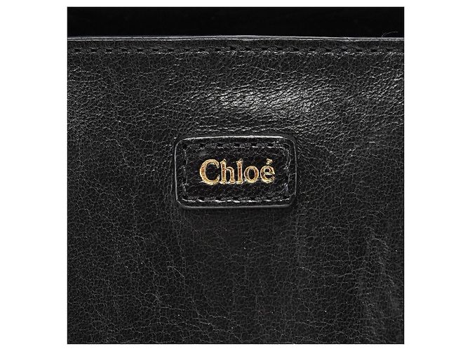 Chloé Borsa Tote in pelle di agnello nera - vista 6