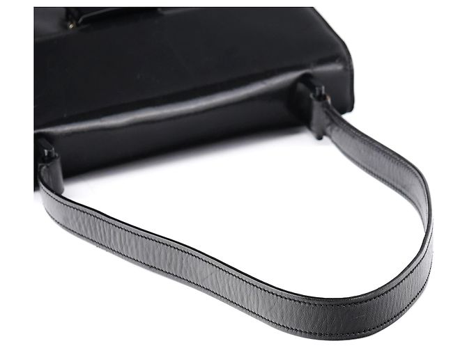 Prada Borsa a tracolla Madras B6663 in pelle di vitello nera - vista 10