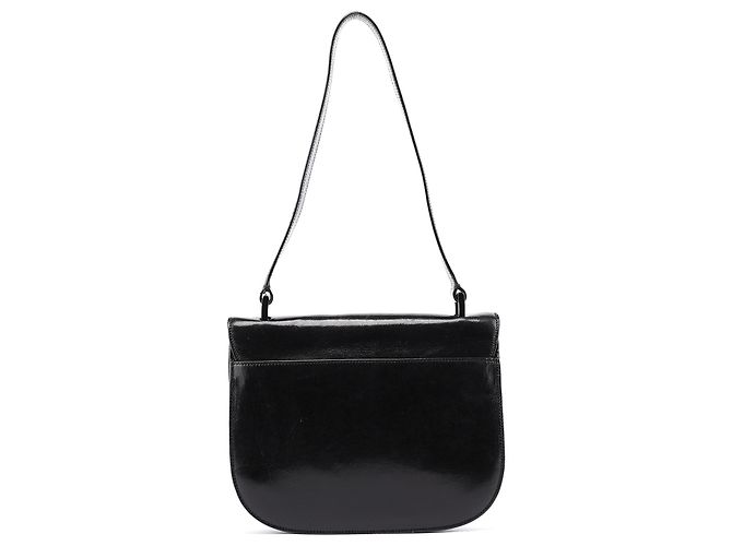 Prada Borsa a tracolla Madras B6663 in pelle di vitello nera - vista 3
