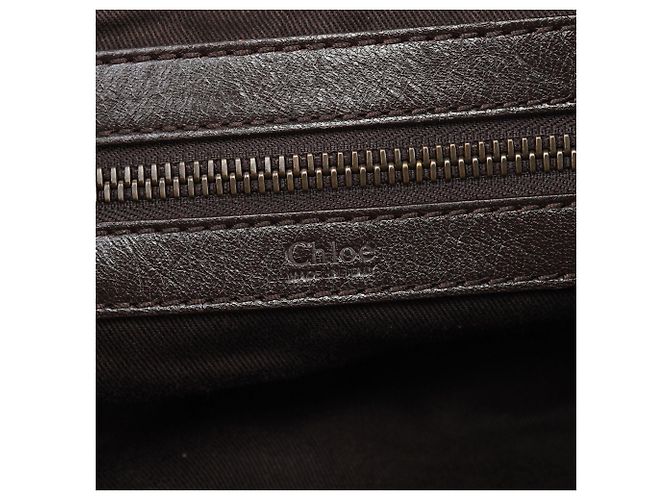 Chloé Borsa a tracolla in pelle marrone con zip Primavera 2006 - vista 11
