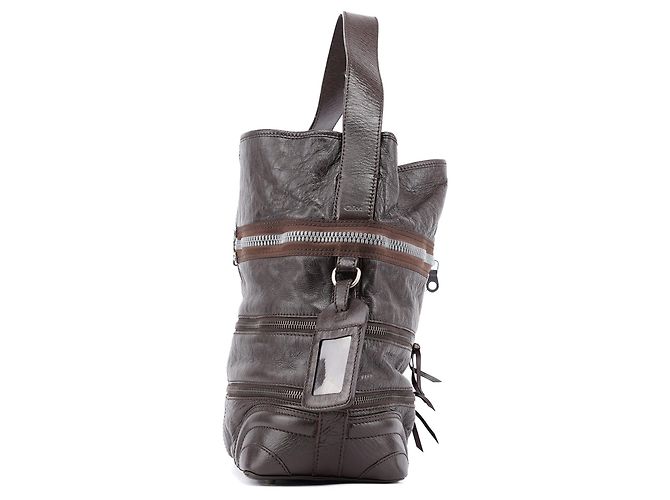 Chloé Borsa a tracolla in pelle marrone con zip Primavera 2006 - vista 2