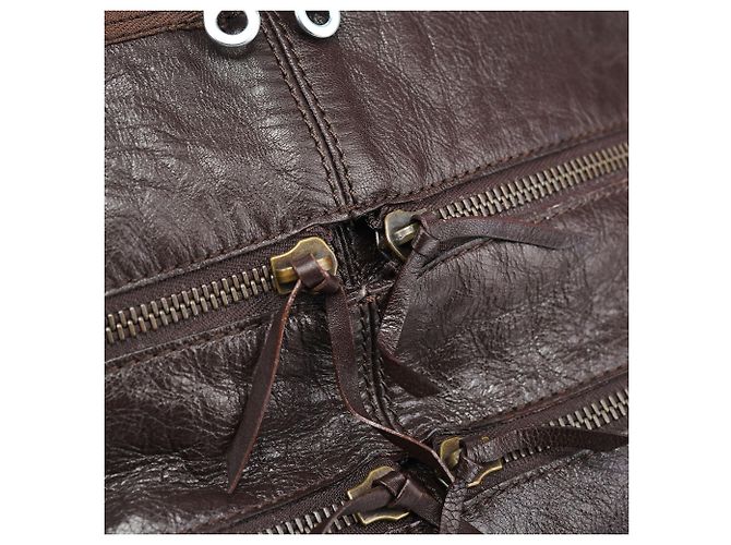 Chloé Borsa a tracolla in pelle marrone con zip Primavera 2006 - vista 6
