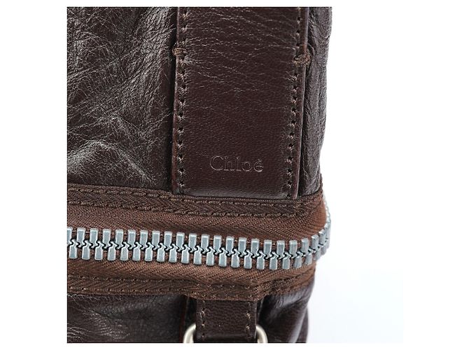Chloé Borsa a tracolla in pelle marrone con zip Primavera 2006 - vista 7