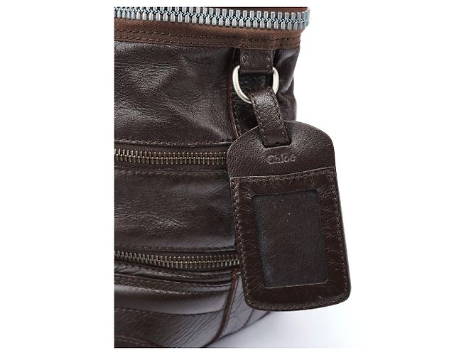 Chloé Borsa a tracolla in pelle marrone con zip Primavera 2006 - vista 8