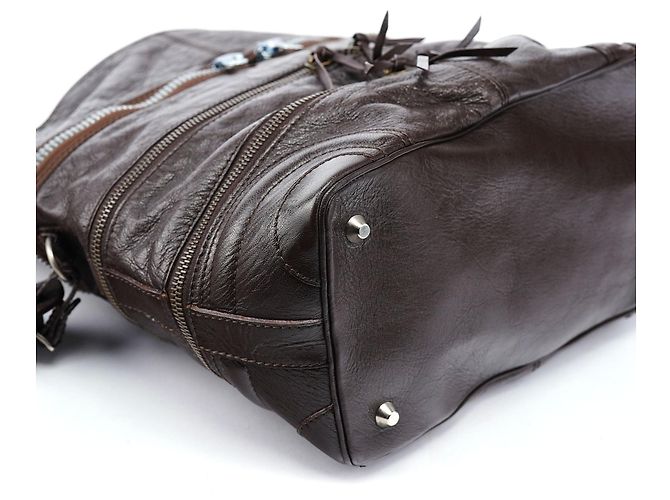 Chloé Borsa a tracolla in pelle marrone con zip Primavera 2006 - vista 9
