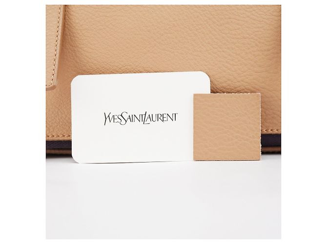 Yves Saint Laurent 283761 Borsa 2-Way Muse Two in pelle Beige Brown - vista 12
