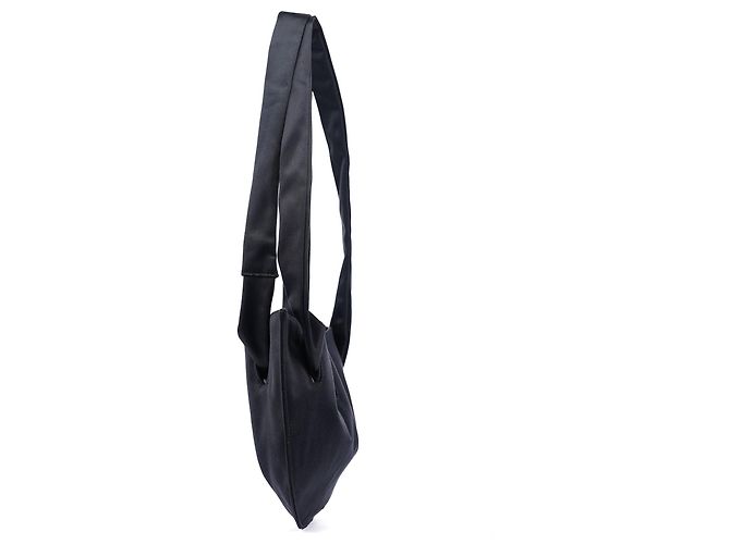 Gucci Borsa a spalla in raso nero - vista 2