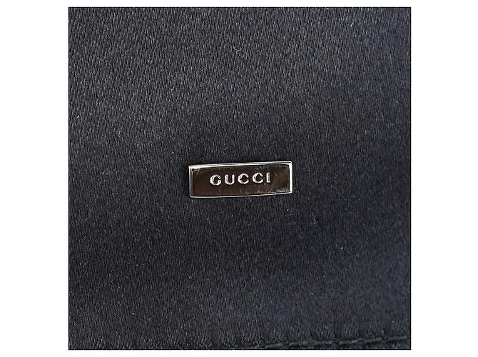 Gucci Borsa a spalla in raso nero - vista 5