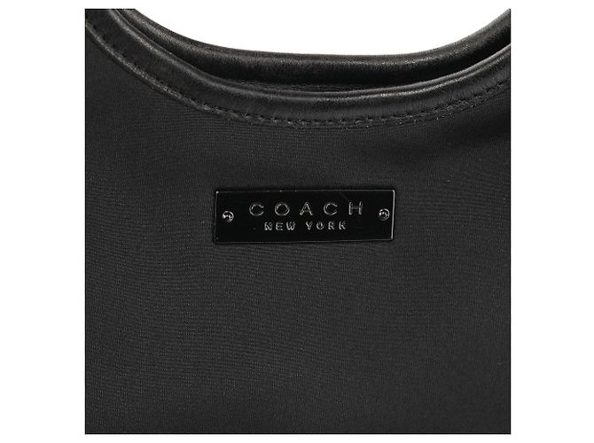 Coach Borsa a tracolla Ergo 6202 in nylon nero e pelle - vista 6