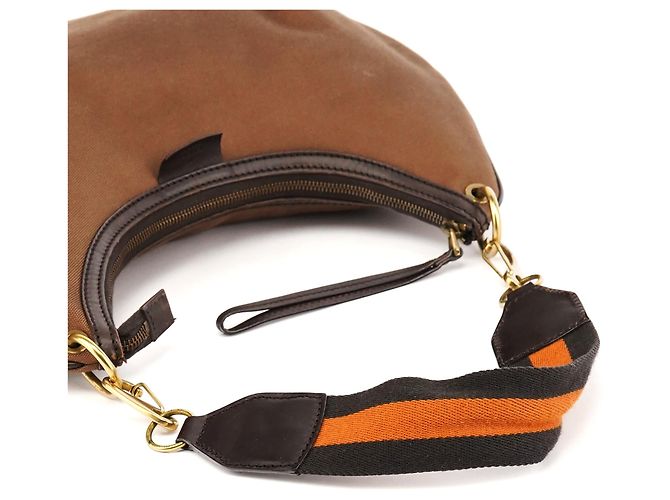 Gucci Borsa Hobo 2003 in tela marrone con tracolla web - vista 11