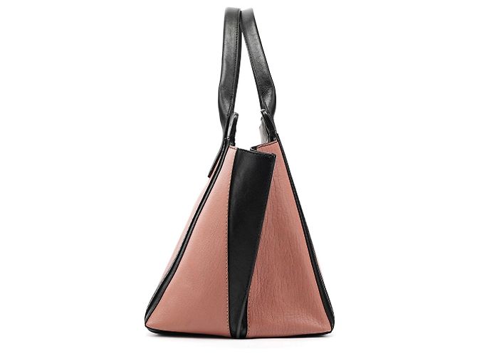 Chloé Saco Tote Alison em couro rosa e preto - vista 2