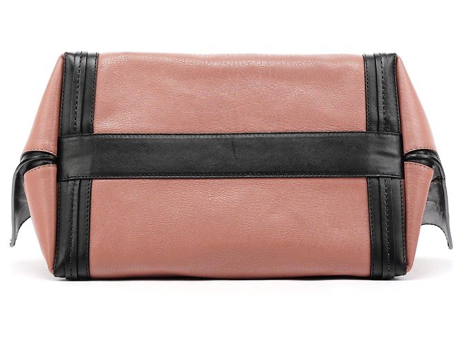 Chloé Saco Tote Alison em couro rosa e preto - vista 4