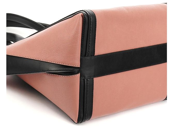Chloé Saco Tote Alison em couro rosa e preto - vista 6