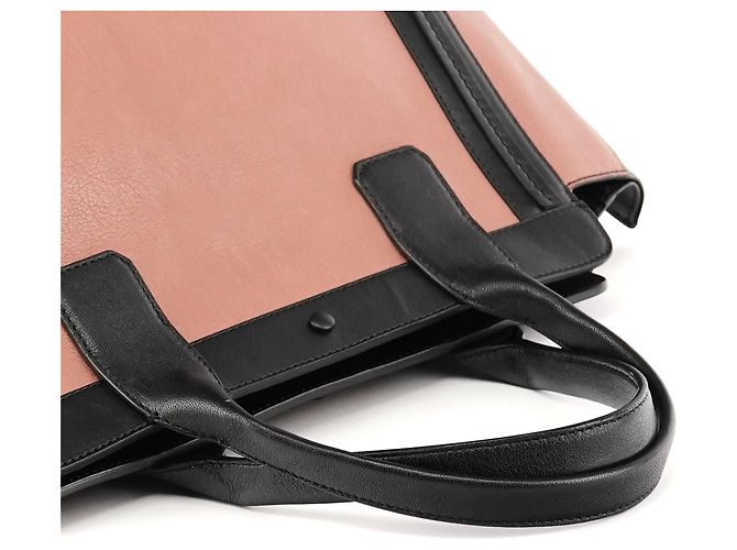 Chloé Saco Tote Alison em couro rosa e preto - vista 8